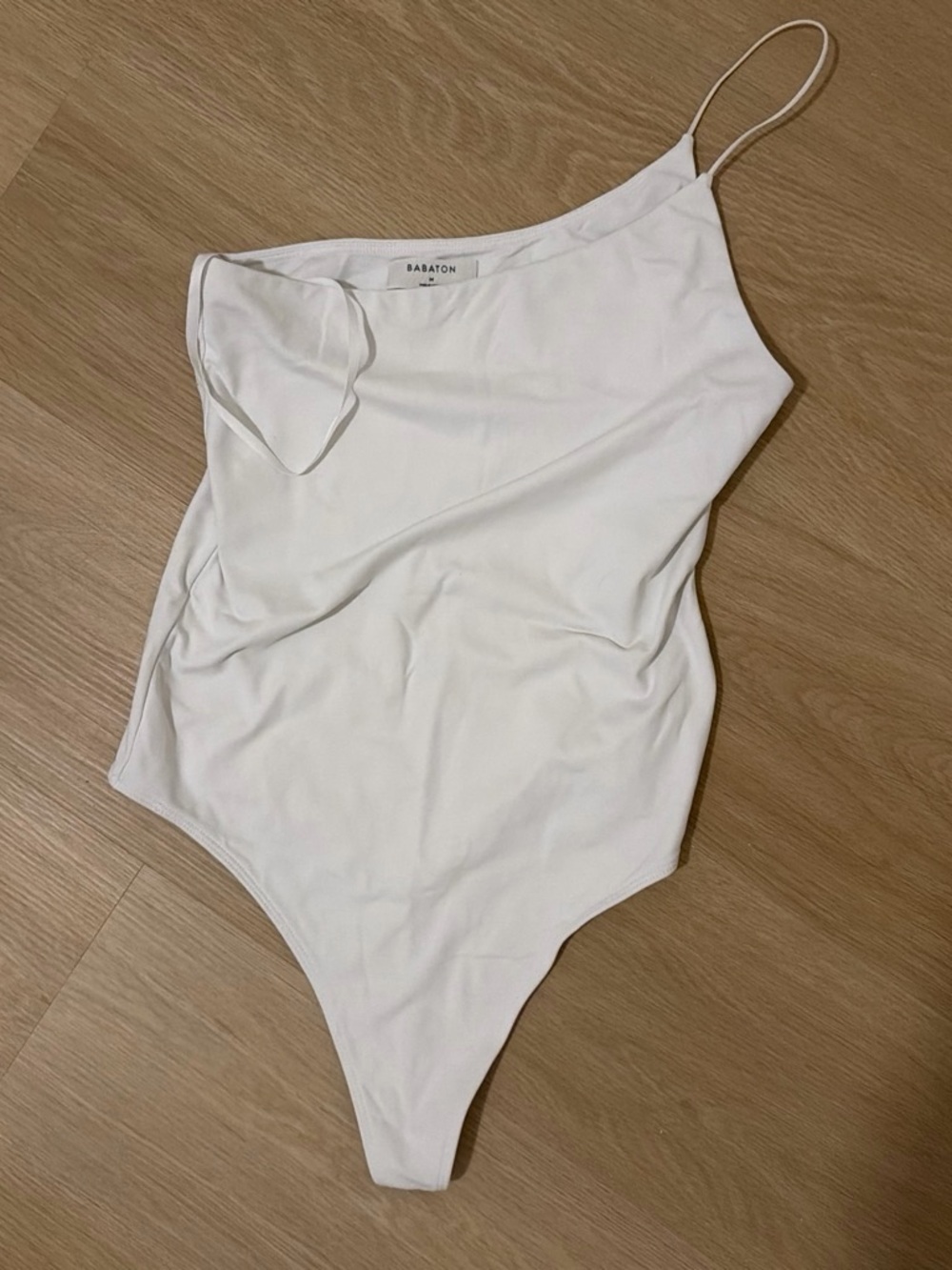 Babaton - Aritzia - White One-Shoulder Bodysuit